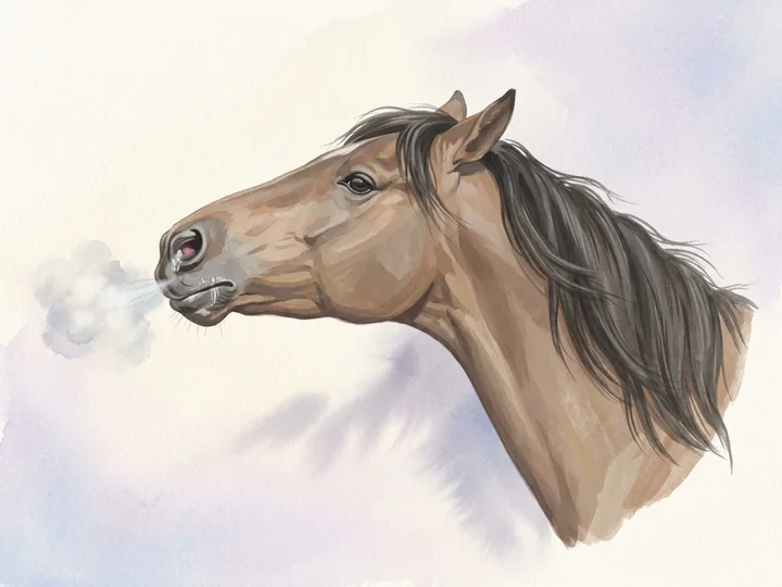 Blowing: A short, forceful exhalation through the nose, often sharp. Usually alertness or excitement at something new.