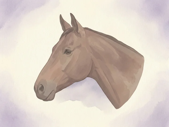 Ears forward: Both ears point forward, toward something in front of the horse. This shows attention, not automatically happiness.