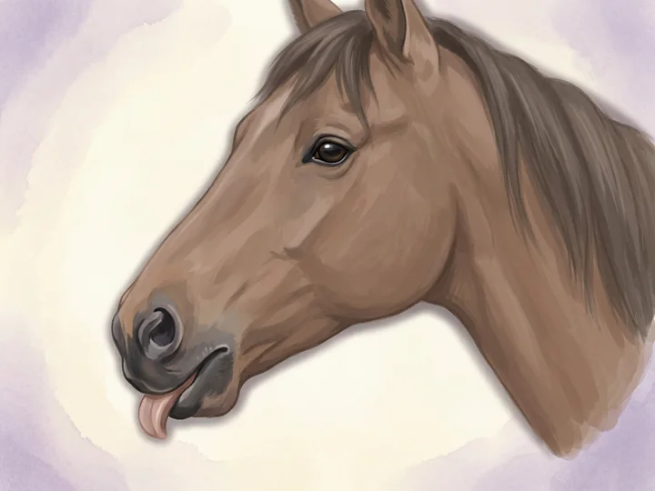 Lecher et macher: Le cheval se leche les levres et fait des mouvements de mastication sans nourriture. Souvent apres un moment de tension, pas simplement de la soumission.