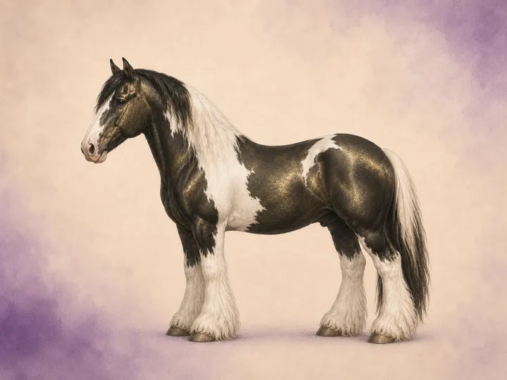 Kruising van de Akhal-Teke met de Tinker (Irish Cob)