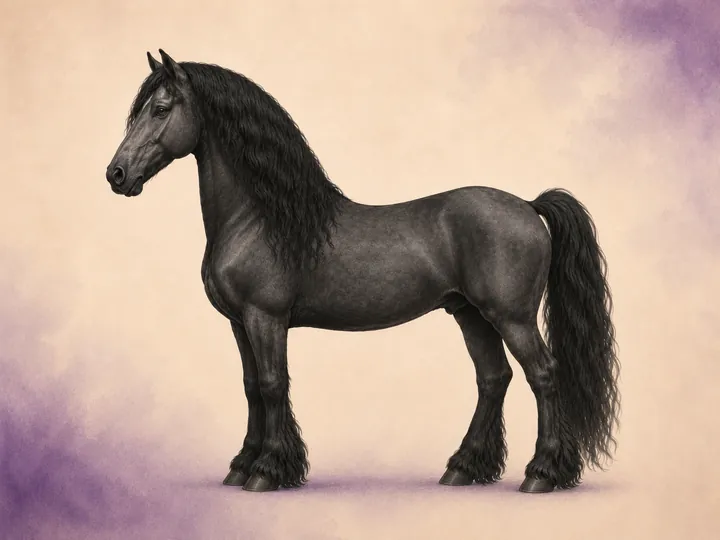 Cross of the Arabian with the Friesian