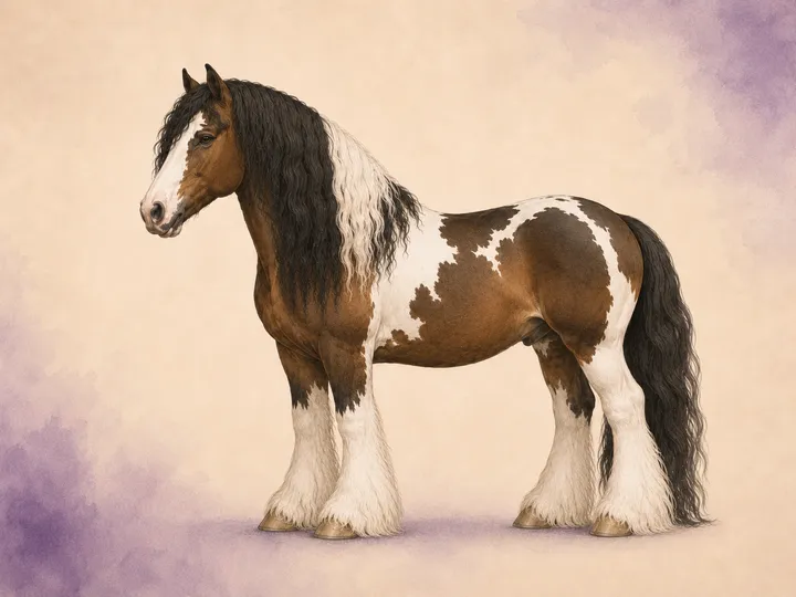 Kruising van de Clydesdale met de Tinker (Irish Cob)