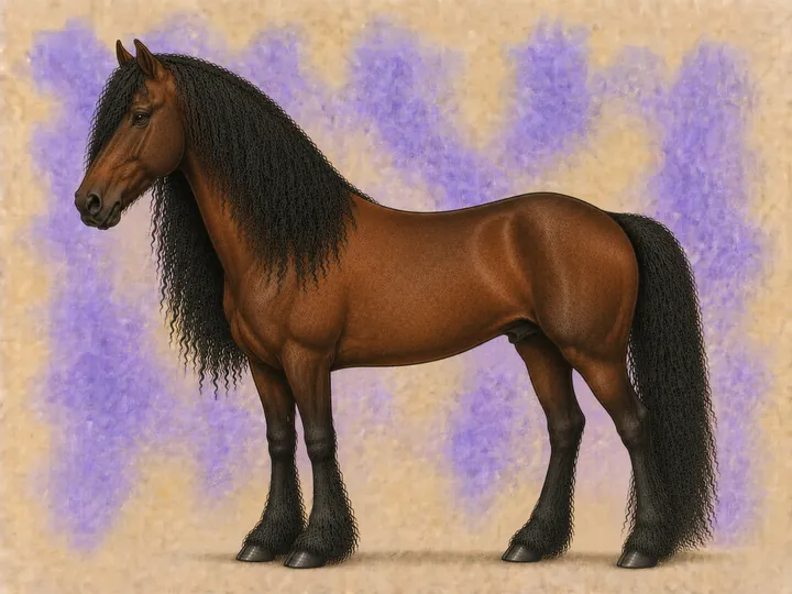 Cross of the Friesian with the Thoroughbred (English Thoroughbred type)