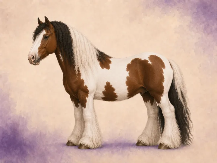 Croisement du Paint Horse américain avec le Irish Cob