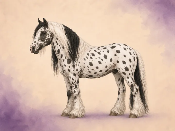 Croisement du Knabstrupper avec le Irish Cob