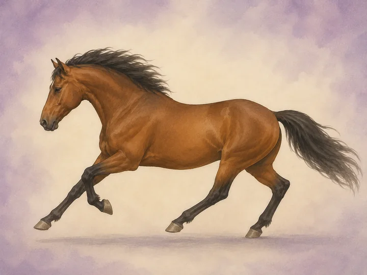Galop: Le galop est une allure a trois battues : on entend trois battues par foulee, suivies d un temps de suspension.