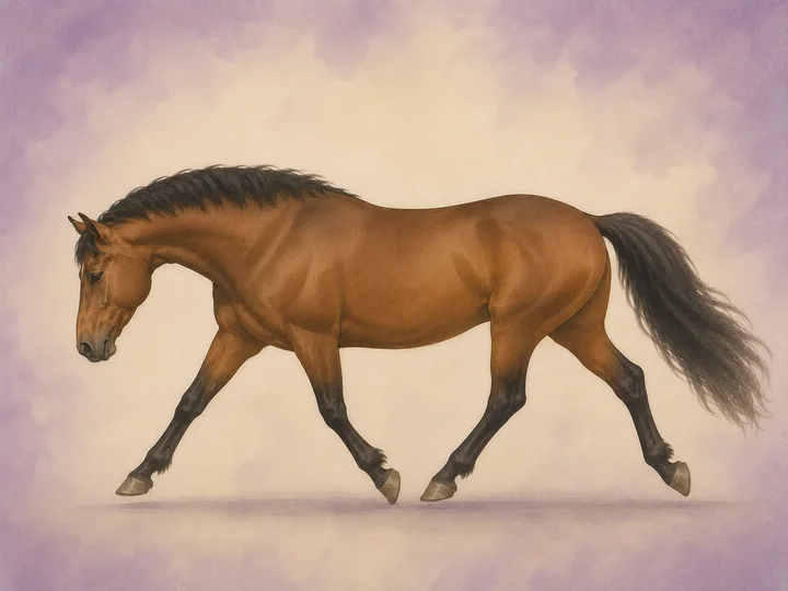 Fox-trot: Le fox-trot est une allure diagonale a quatre battues sans suspension, ou le sabot anterieur d une paire diagonale se pose juste avant le posterieur.