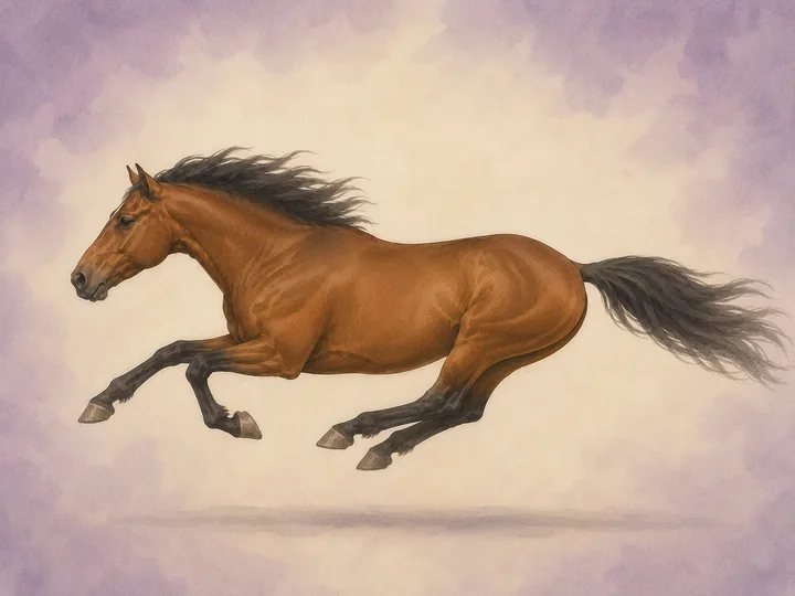 Galop de course: Le galop de course est l allure la plus rapide : une allure asymetrique a quatre battues ou chaque membre se pose separement, suivie d un temps de suspension.