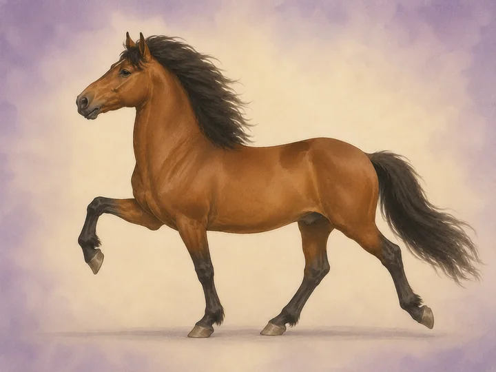 Tolt: Le tolt est une allure laterale a quatre battues sans suspension : une allure tres confortable du cheval islandais.