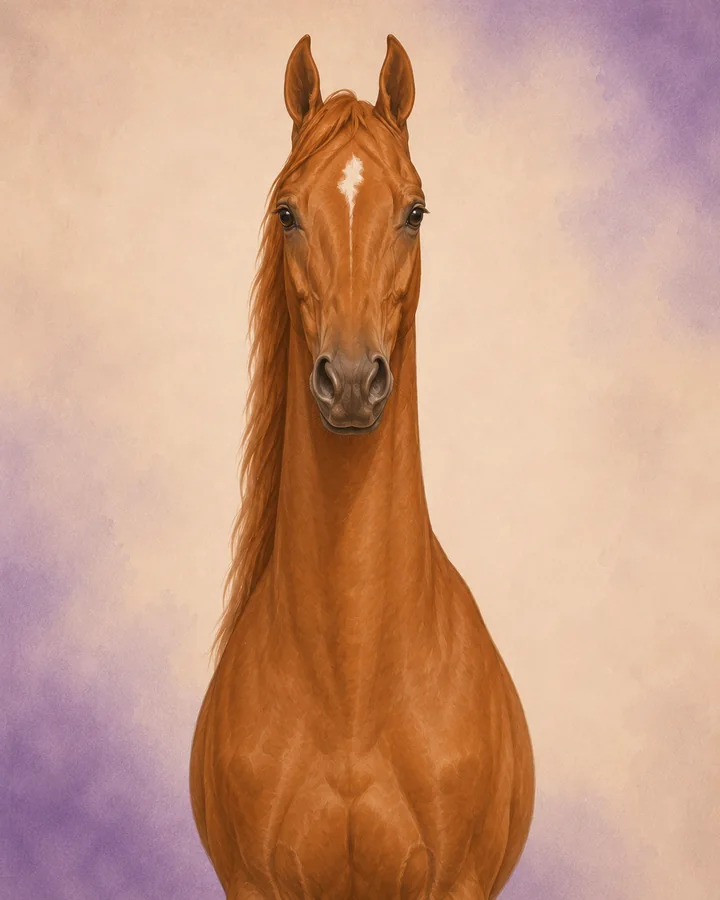 Front-facing portrait of the American Saddlebred, showing the breed's characteristic head and neck.