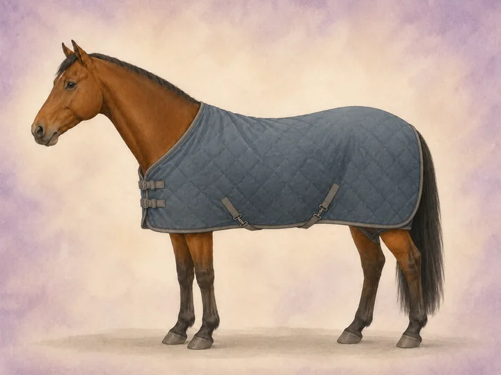 Couverture d exterieur: Une couverture d'exterieur est une couverture impermeable rembourree, pour un cheval qui vit dehors.